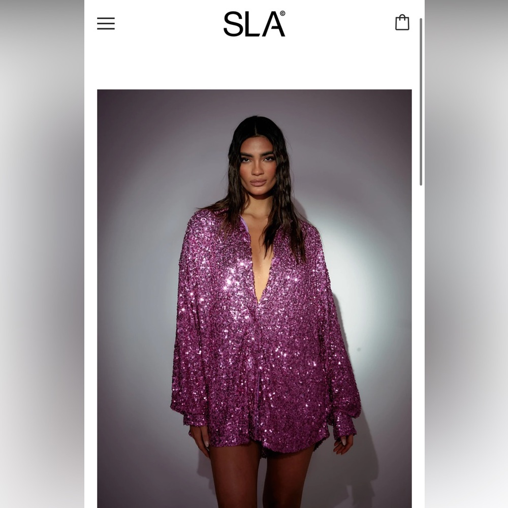 Orchid Ibiza shirt dress from Sla the Label